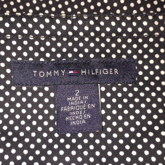 Tommy Hilfiger Black White Polka Dot Summer Dress Size 2 - Picture 9 of 12